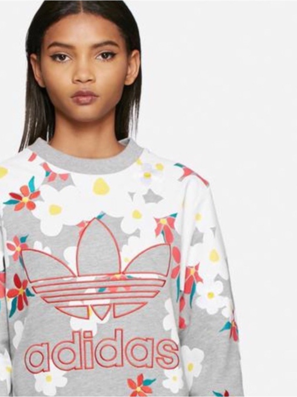 Adidas X Pharrell Williams floral flower print sweatshirt size M